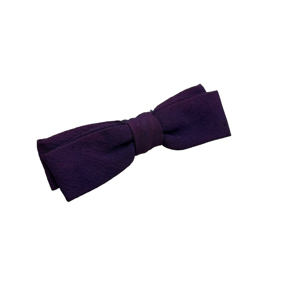 Vintage Ormond NYC Bow Tie Purple Solid Pattern 3.5" Clip On 1950s Child's?